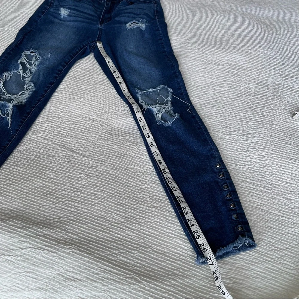 KanCan Estilo high rise raw hem cotton jeans 27
